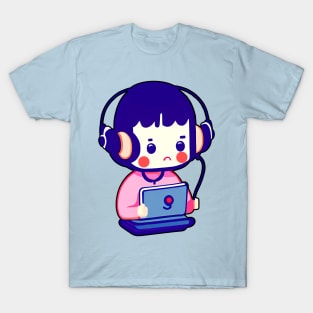 Cute Call Center Girl T-Shirt